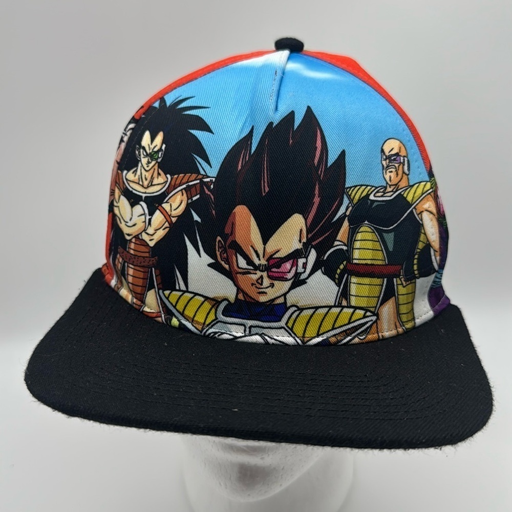 Dragon Ball Z Vegeta Saiyan Saga Flatbill Snapback Bioworld Cap